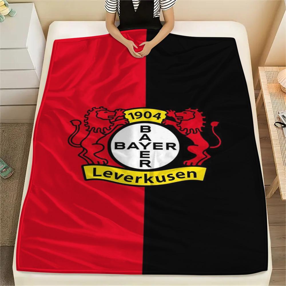 1Pc Bayer 04 Leverkusen Print Flannel Blanket High Quality Warm Comfortable Cover for All Seasons Perfect for Gifts Home Decor