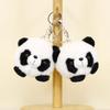 Cute Panda Plush Keychain Charming Couple Bag Ornament Short Plush Toy Gift