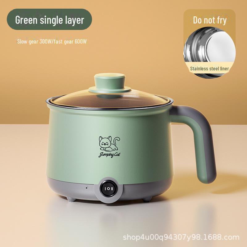 Компактная многофункциональная электрическая кастрюля для общежитий - антипригарная мини-плитка для студенческих обедов и лапши