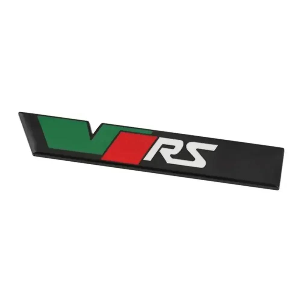 1Pc 3D Metal VRS Letters Logo Car Side Fender Emblem Rear Trunk Sticker Front Grille Badge Decals