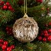 Glitter Tinsel Pom Poms Christmas Ornament Fluffy Pom Pom Ball Christmas Tree Hanging Deecoration for Holiday Party Decor