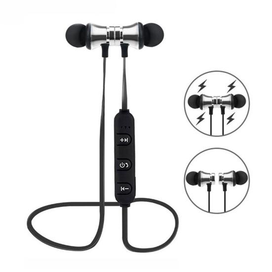 XT11 Neckband Earphone In-ear Magnetic Adsorption Sports Wireless Bluetooth-compatible Headset with Mic for Gaming