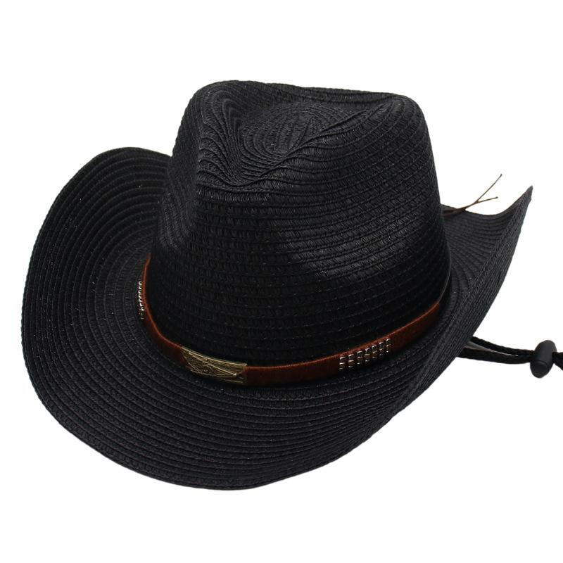 Cowboy Straw Hat Prairie Hat Ethnic Style Beach Hat Riding Hat