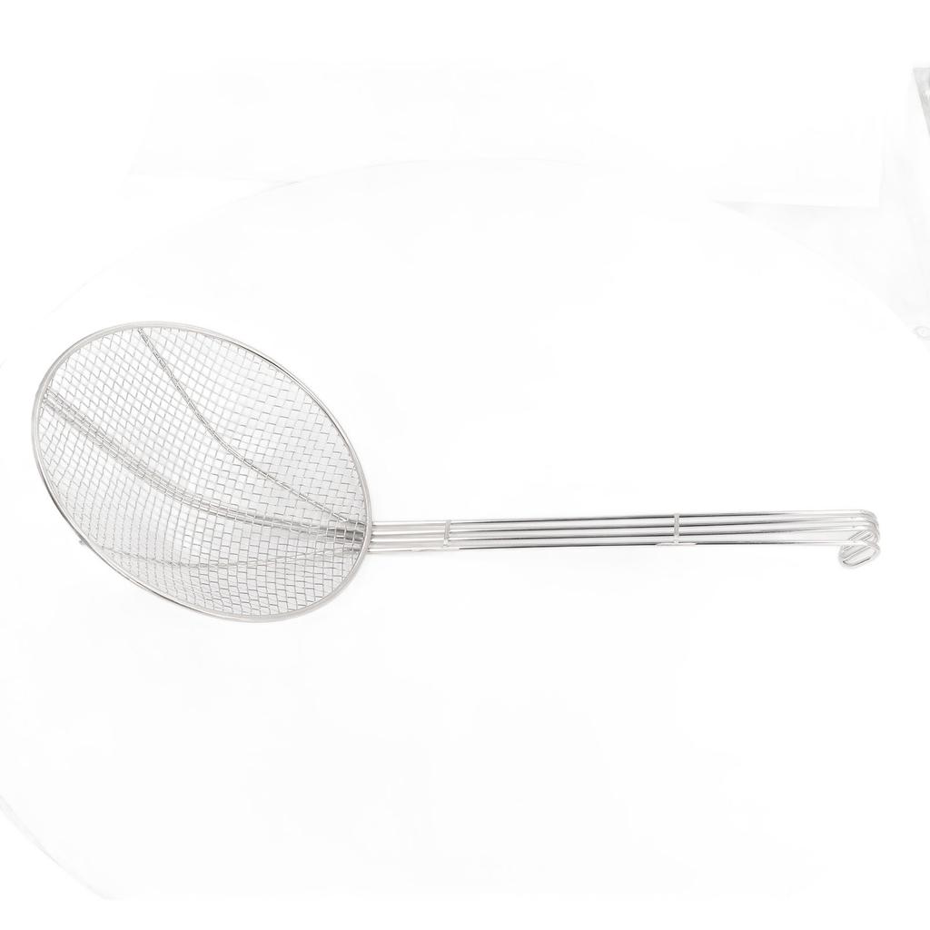 Skimmer Spoon Long Handle Stainless Steel Fine Mesh Wire Strainer Ladle with Hook for Cooking Frying