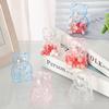 5pcs Transparent Bear Candy Box Plastic Wedding Gift Pink/Blue Chocolate Boxes Baby Christmas Candy Storage Party Supply