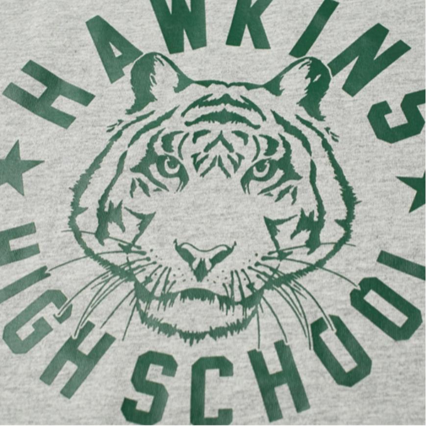 Nike Высокая футболка X Stranger Things Hawkins, темно-серые мужские топы CK2342-063