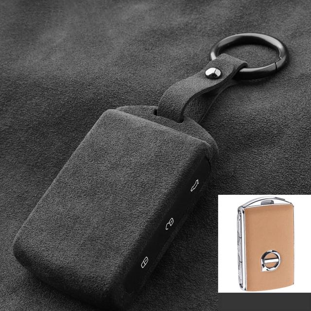 Автомобильный брелок для ключей, чехол для Volvo XC60 S90 XC40 S60 XC90, интерьер, алькантара, милый аксессуар, держатель Voiture, чехол