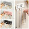 PP Jewelry Storage Rack No Punching Wall-mounted Earring Necklace Display Rack Multifunctional Adjustable