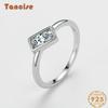 Tancise Classic 925 Sterling Silver  Zircon Ring Ladies Jewelry Wedding Promise Party Gift