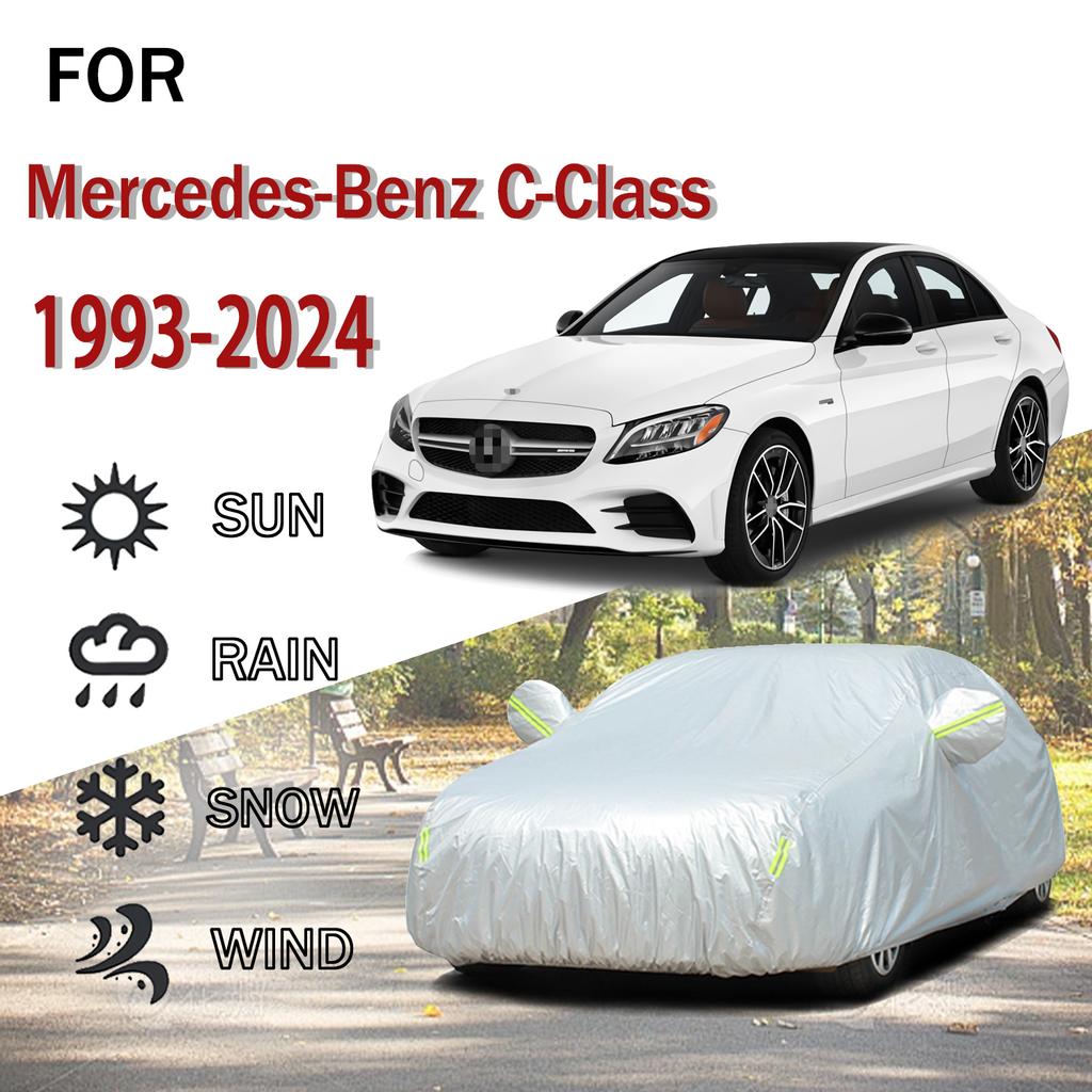 Для Mercedes-Benz C-Class1993-2024 наружная защита полные автомобильные чехлы снегозащитный козырек пылезащитный 190т автомобильный чехол