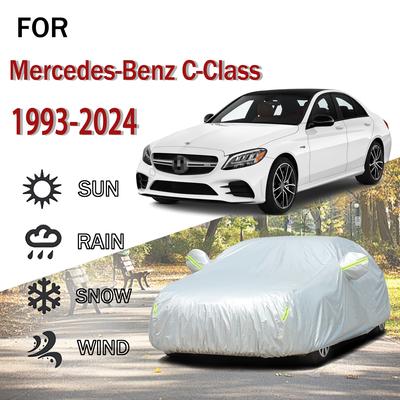 Для Mercedes-Benz C-Class1993-2024 наружная защита полные автомобильные чехлы снегозащитный козырек пылезащитный 190т автомобильный чехол