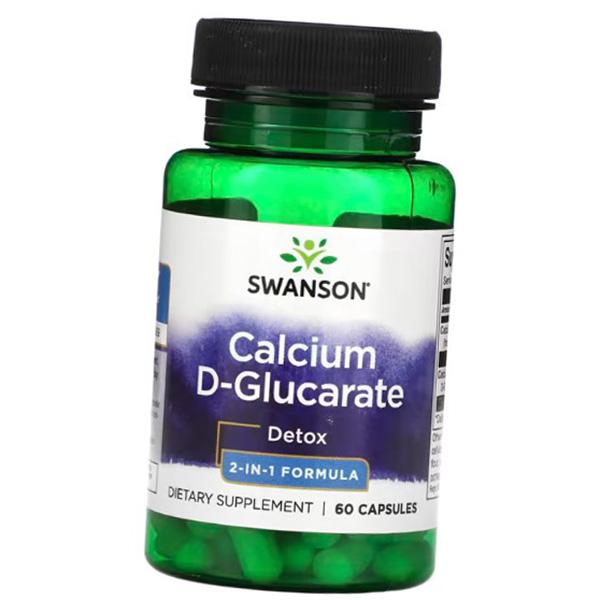 Calcium D-Glucarate Detox, Calcium D-Glucarate Detox 2-In-1 Formula, Swanson 60caps (36280179)