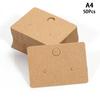 50Pcs Round Cardboard Earring Display Cards Blank Kraft Paper Jewelry Hanging Tags For Earring Ear Studs Selling Packaging