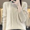 Women Mock-neck Grace Pullover Sweater Autumn Winter Warm Soft  Knitwear Korean Fashion Casual Jumpers