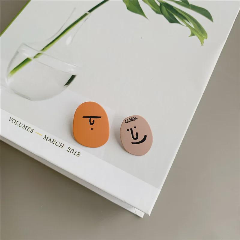 Красочные забавные серьги в виде лица привидения с устойчивой к выцветанию краской и иглой из серебра 925 пробы — милый дизайн Супермена