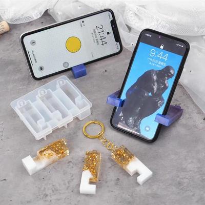 Портативный держатель Силиконовая форма-зеркало DIY Эпоксидная смола Клей AB Держатель для мобильного телефона Брелок