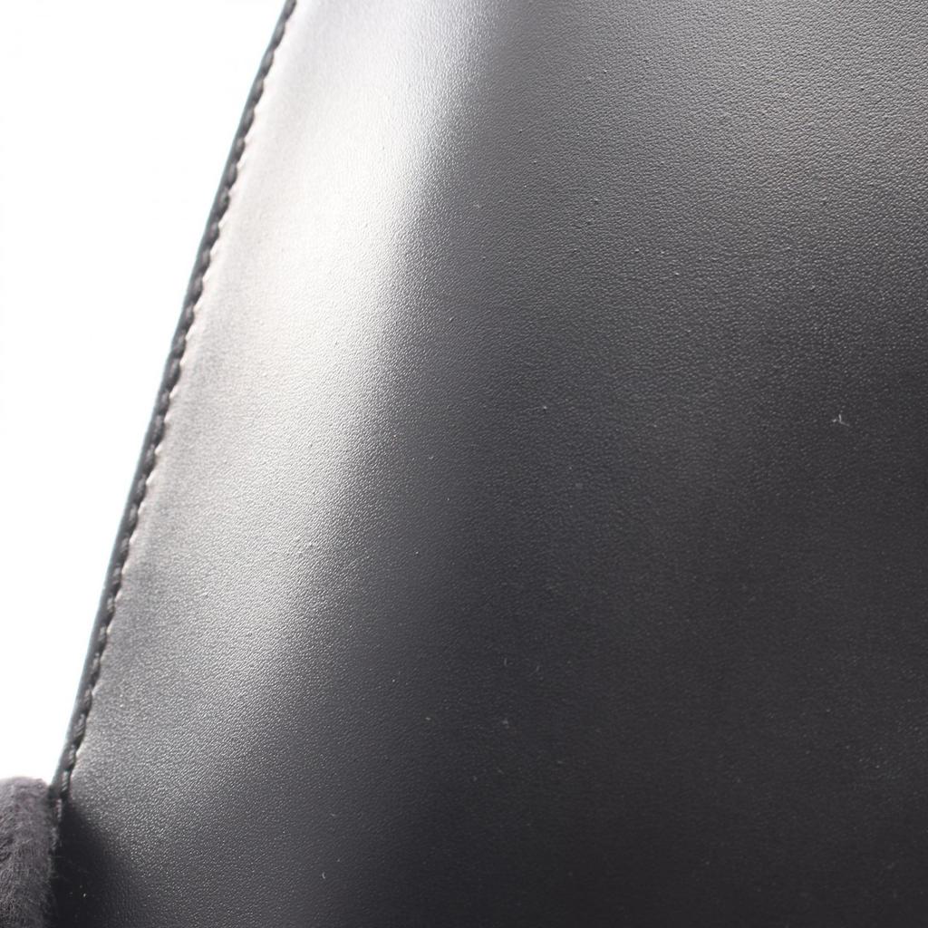 Used LOEWE anagram business bag clutch bag canvas leather Black Green Used Women