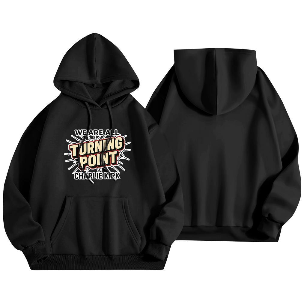 Unisex Fashion Lightweight Long Sleeve Pullover With Pockets Print Hoodie