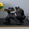 Yousheng Big Mouth Dog Figurine Key Storage Tray Cartoon Puppy Resin Statue Jewelry Trinket Keys Container Box Animal Desktop Decoration Ornament