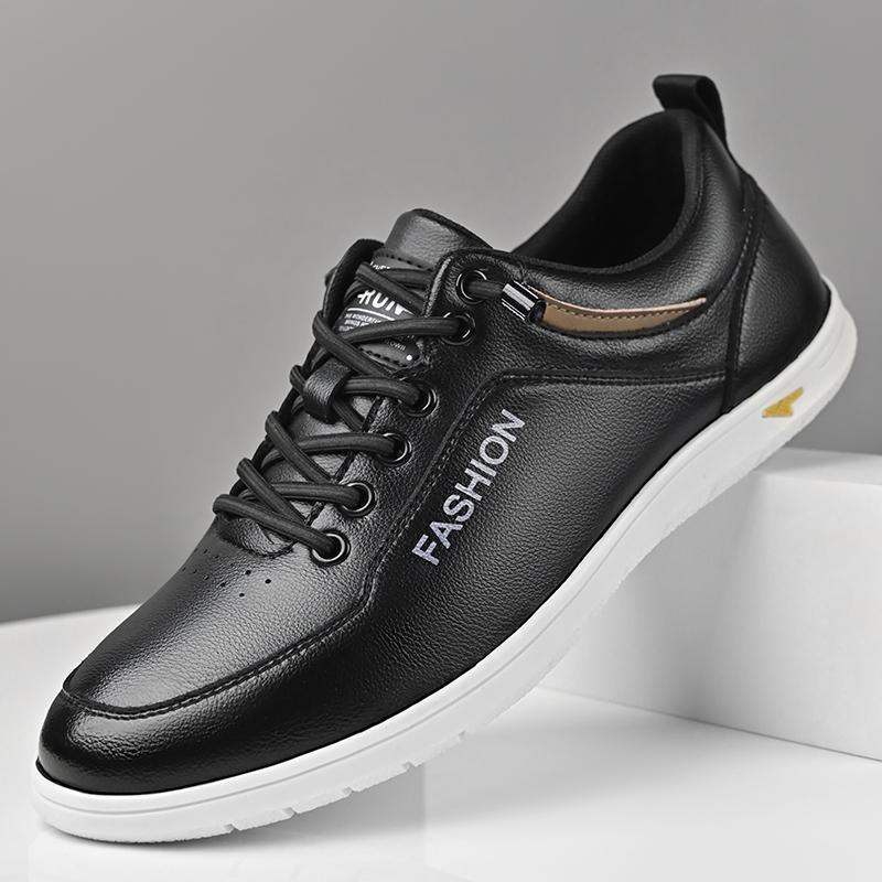 Hot-selling Leather Casual Sneakers for Men Driving Shoes New Fashion Male Outdoor Footwear All-match Treking Footwear Trainers