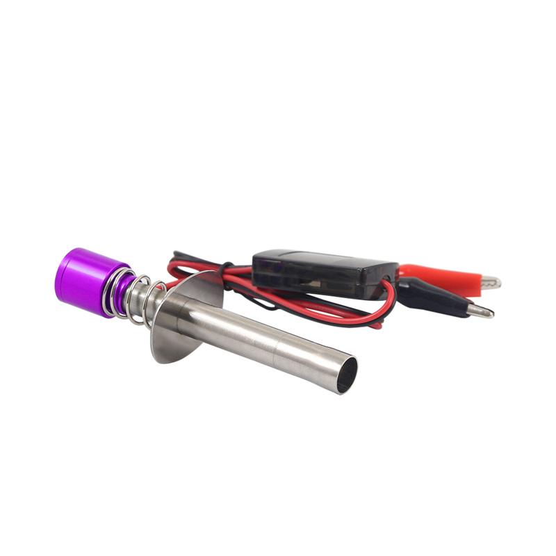 Wide Voltage 6V-24V Glow Plug Starter, Quick Ignition Electronic Igniter for 1/8 1/10 HSP Nitro RC Car, Upgraded Lighter