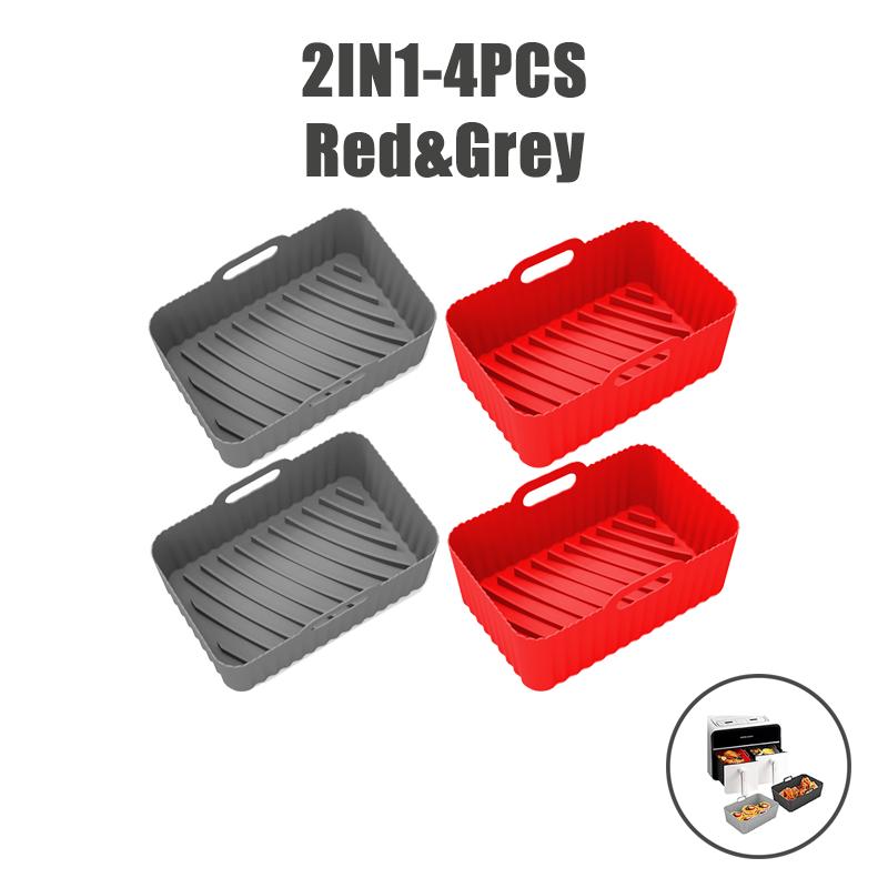 Силиконовые вкладыши для аэрофритюрницы пищевого класса для двойной аэрофритюрницы Ninja, антипригарные аксессуары для корзины аэрофритюрницы для Ninja