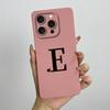 Чехол для iPhone 14 Pro Max Чехол для телефона iPhone 14 Plus Чехол-обложка для iPhone 14 Pro Милые квадратные наклейки с инициалами пары Матовое покрытие