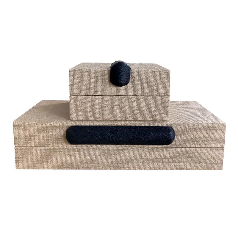 Шкатулка из скандинавской кожи для ювелирных изделий Модель комнаты Ящики для хранения Творческий роскошный орнамент Организация часов Дисплей Бусины Ювелирные аксессуары Упаковка