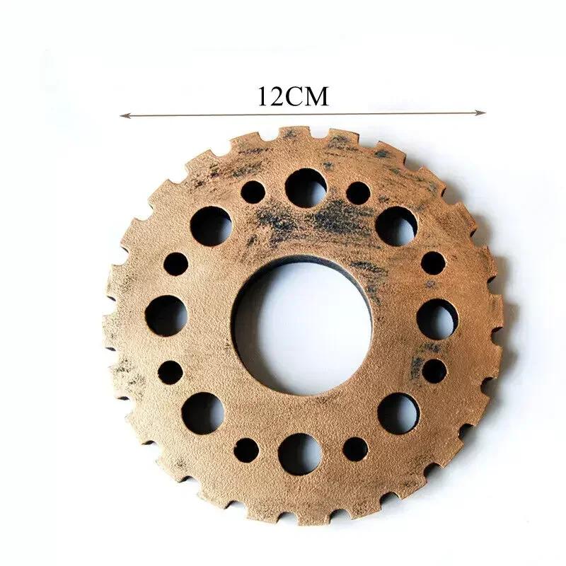 Винтажное золотое деревянное колесо стимпанк шестерня скульптура шестерня ретро дизайн украшения бар паб настенный декор шестеренка деревенское декоративное деревянное ремесло