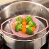 Складная силиконовая пароварка, корзина для приготовления на пару на кухне, для булочек, овощей и пельменей, с ручками для легкого подъема