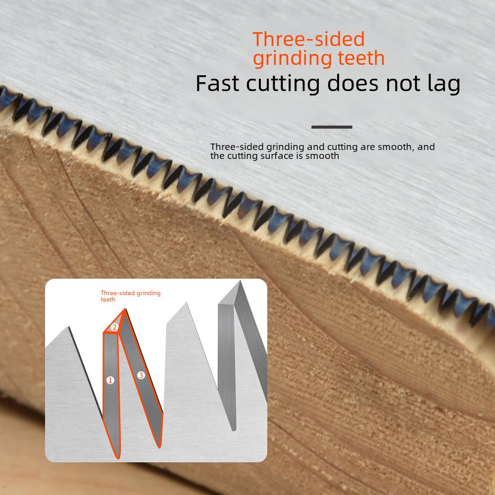 Японская двухсторонняя ручная пила для деревообработки: Тройная скорость, мелкий зуб, для твердых пород древесины и отделки.