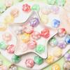 10pcs Fashion Bracelet Necklace DIY Jewelry Accessories Two-color Acrylic Cat Paw Beads UV Dazzle Beaded Material