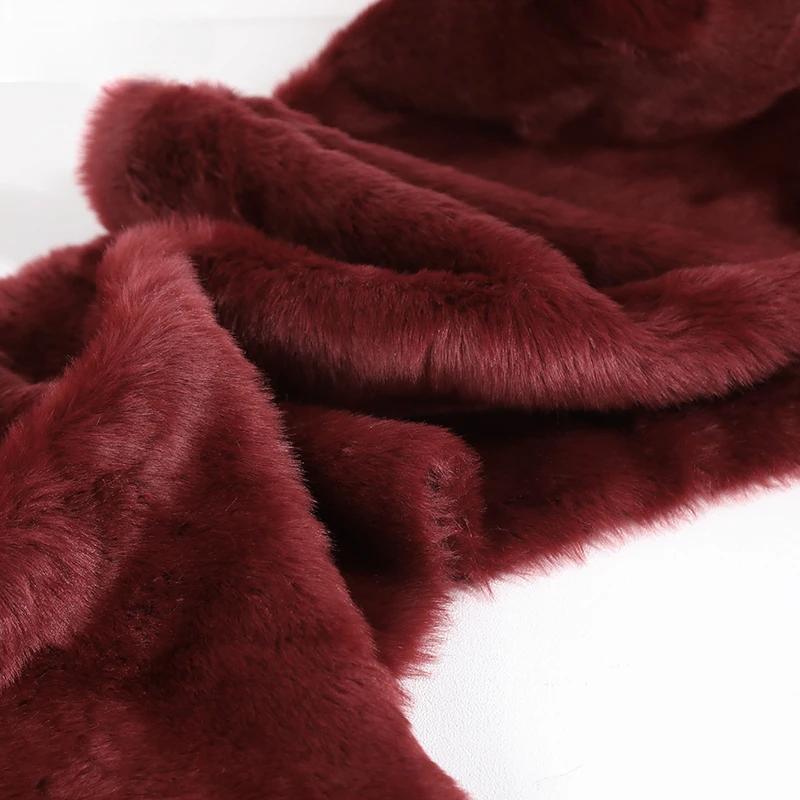 50x180cm Flush Artificial Fur Thickened Imitation Fox Fur Grass Faux Fur Fabric for Counter Decoration Carpet Clothes Scarves