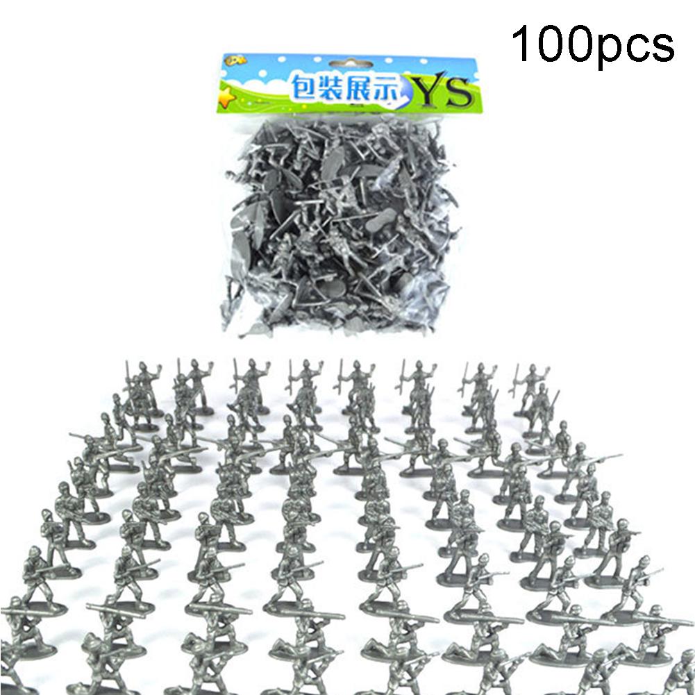 TOYS & TOTS 100Pcs Mini Classic Soldiers Figures Models Playset Desk Decor