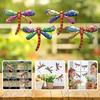 Металлическая стрекоза настенное искусство для украшения сада Стрекоза металлическая настенная живопись Реалистичный домашний декор для гостиной Миниатюры