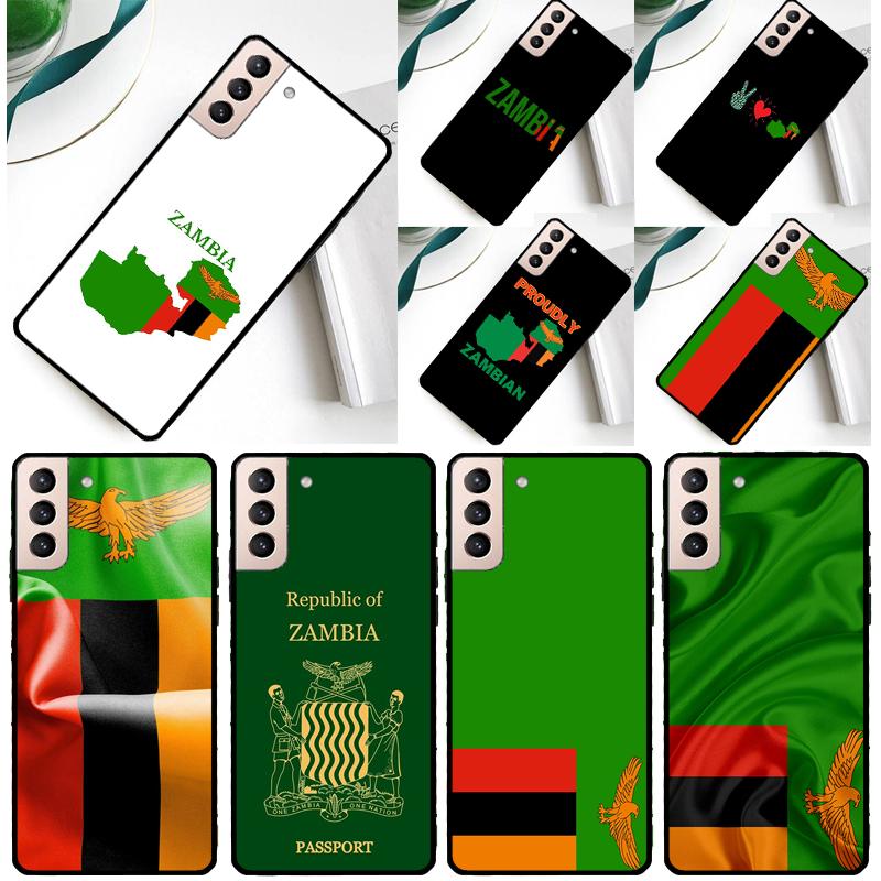 Zambia Flag Phone Case For Samsung Galaxy S25 Ultra S9 S10 S20 S21 FE S22 S23 S24 Plus S24 Ultra Cover