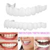 Dentures Full Set Natural Perfect Fit Teeth Whitening Snap On Silicone Denture Instant Smile Veneers Teeth Dentadura Beauty Tool