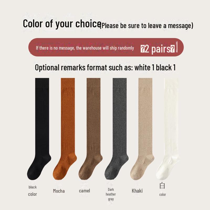 Женские хлопковые носки выше колена: Длина до бедра, теплая, нескользящая, без косточек, для весны и осени