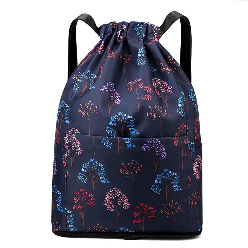Модный женский рюкзак-сумка на шнурке Тканевый рюкзак для девочек Портативный складной рюкзак для женщин Сумка-рюкзак для покупок