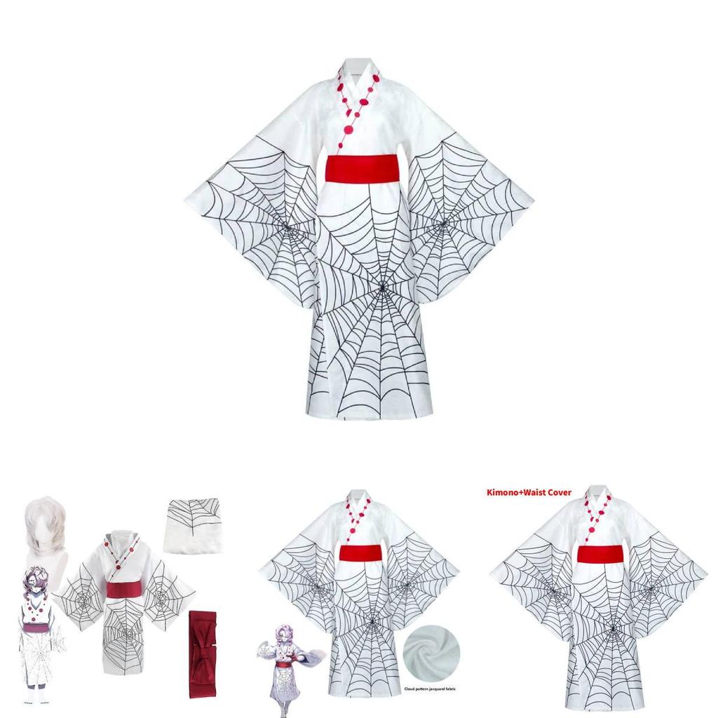 Костюм для косплея Demon Slayer Kimetsu No Yaiba Руи со спандексом для косплей-мероприятий на Хэллоуин