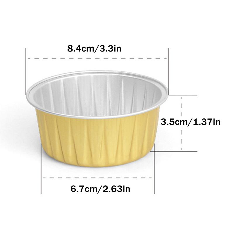 10/20/50 шт. Круглые формы для выпечки из жести, бумаги, фольги с крышками, многоразовые формочки для кексов, десертов, фланцев, мини-формы для тортов, форма для хлеба, форма для заварного крема