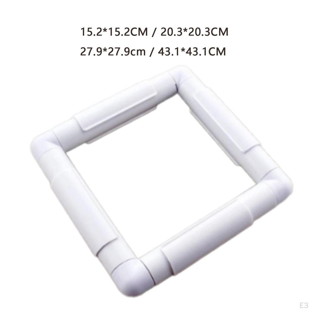 Clip Frame Square Embroidery Hoop Sturdy Easy To Install Cross Stitch Snap for DIY