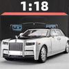 1:18 Модель автомобиля Rolls-Royce Phantom, игрушечная литая машинка из цинкового сплава со звуком и светом, реалистичная модель для моделирования