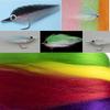 Набор 1 30 см Завитая Kinky Minnow Волокна Стример Мушка Волокна Хвост Оленя Головка Крючка Материал для Вязания Мушек Рыбалка Форель Щука Окунь Приманка