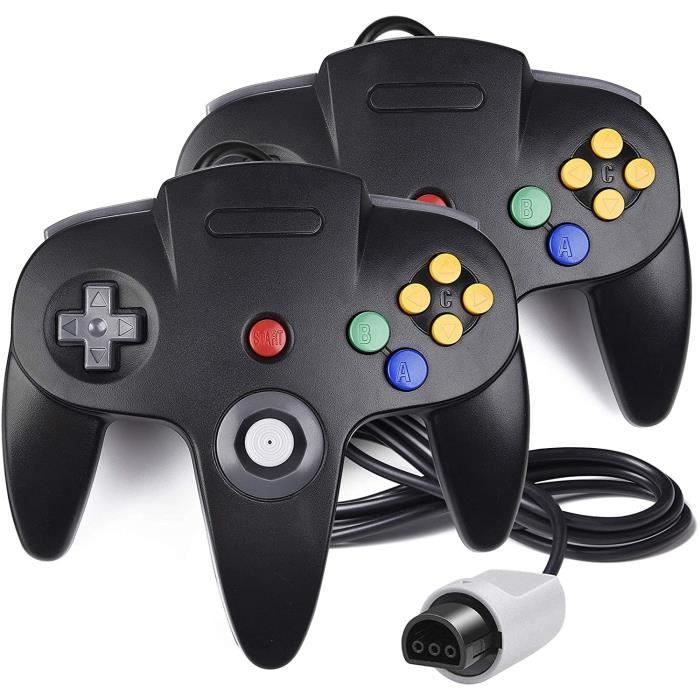 Геймпад - Нейтральный - Nintendo 64 - Проводной - Черный - 2 шт.