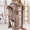 Mid-length Thick Cardigan Female Loose Batwing Sleeve Sweaters Hooded Jacket