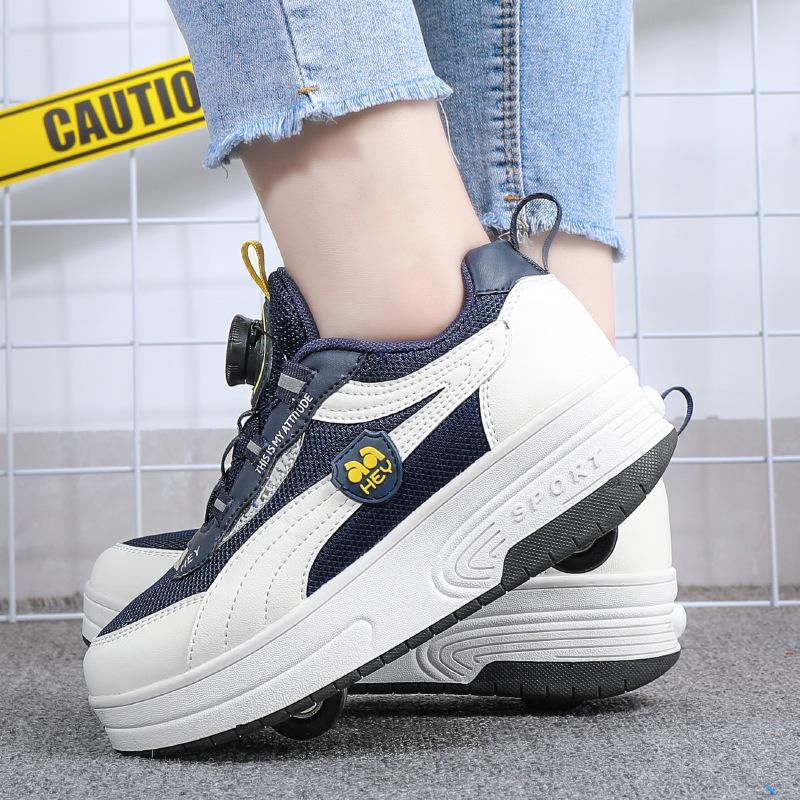 Internet Celebrity Runaway Shoes Girls Pulley Shoes Boys Wheel Shoes Children Skates Students Four-wheel Runaway Shoes Flying Shoes