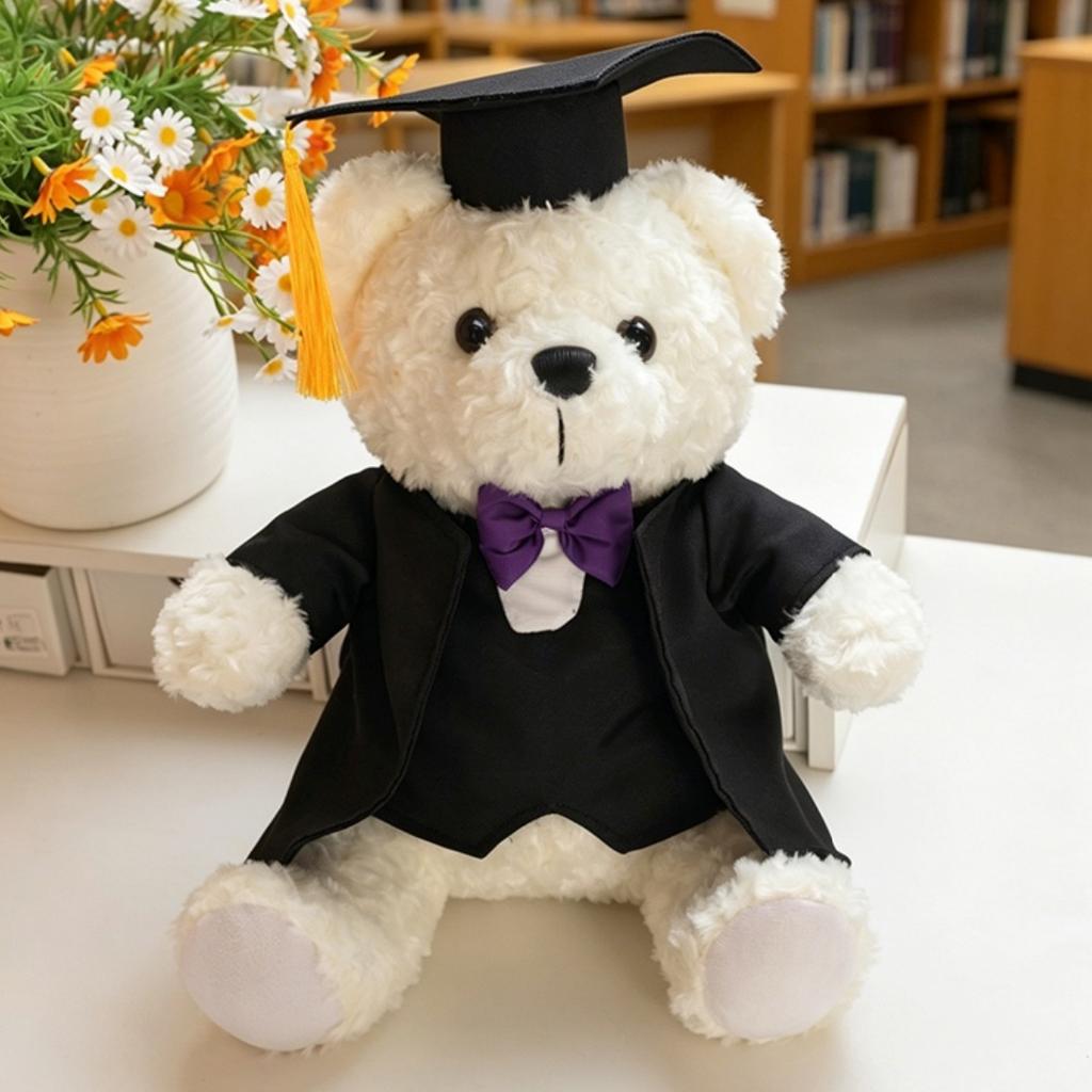 Cute Graduation Doctor Bear Plush Toy Soft Stuffed Teddy Bear Plushies Students And Friends Graduation Season Gifts Home Decor