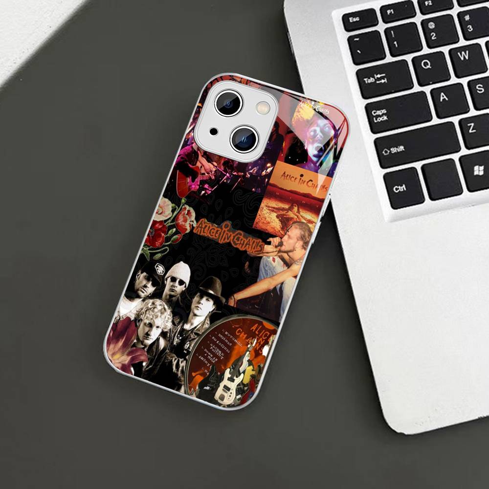 Ретро Чехол-Браслет A-Alice In C-Chains Для IPhone 14 13 12 Mini 11 Pro XS Max X XR 14 Plus Закаленное Стекло