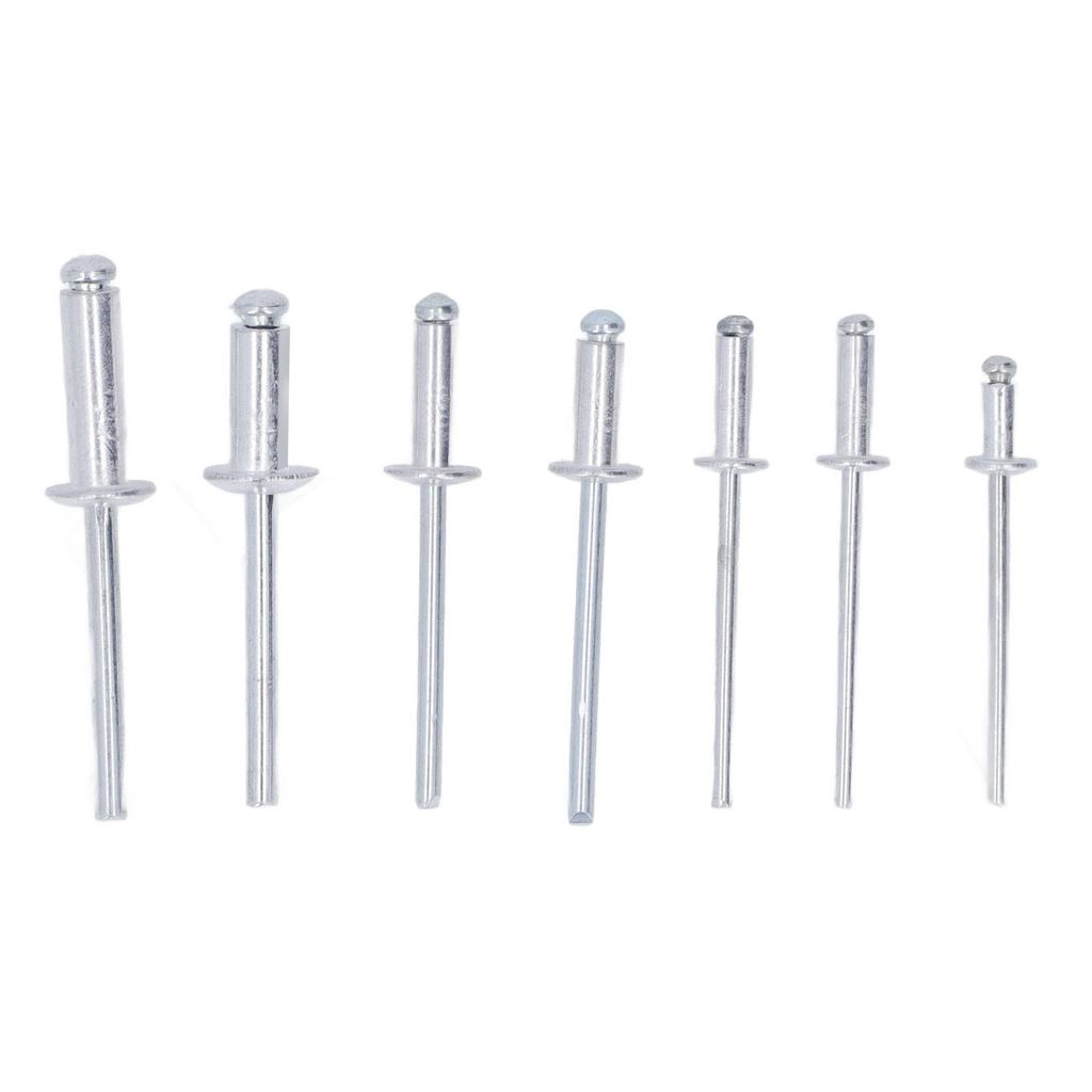 180Pcs Blind Rivet Flange Aluminium Alloy 6 Sizes Assortment Set Kit for Connection